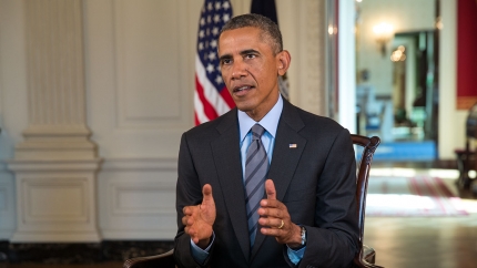 President Obama tapes the Weekly Address on ISIL