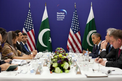 President Barack Obama Meets With Prime Minister Yousaf Raza Gillani Of Pakistan