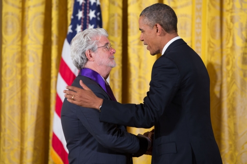 President Obama Awards the National Medal of Arts to George Lucas