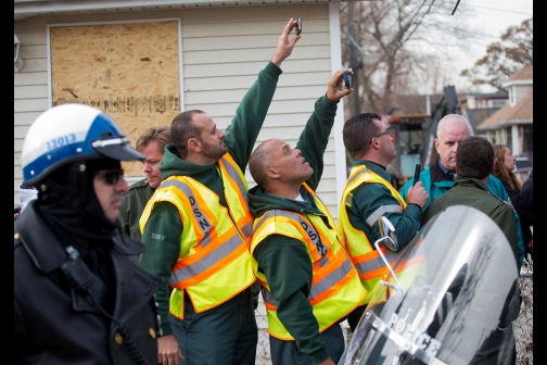 City of New York Department of Sanitation Employees Take Pictures