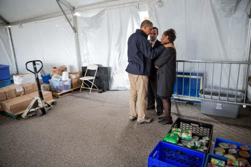 President Obama with Damien and Glenda Moore