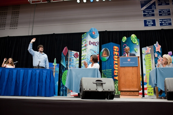 First Lady Michelle Obama and Dr. Jill Biden at the National Math and Science Bowl