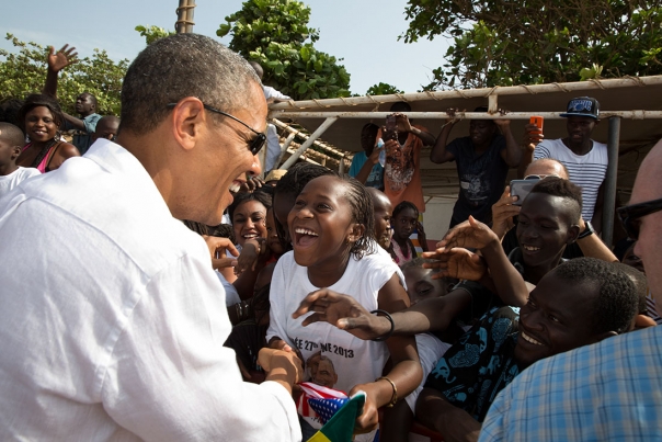 President Obama Greets Residents of Gorée Island