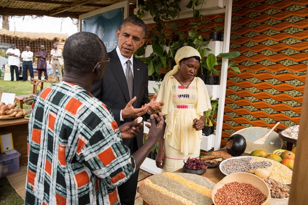 President Obama Talks with Exhibitors at the Feed the Future Agricultural Technology Expo 