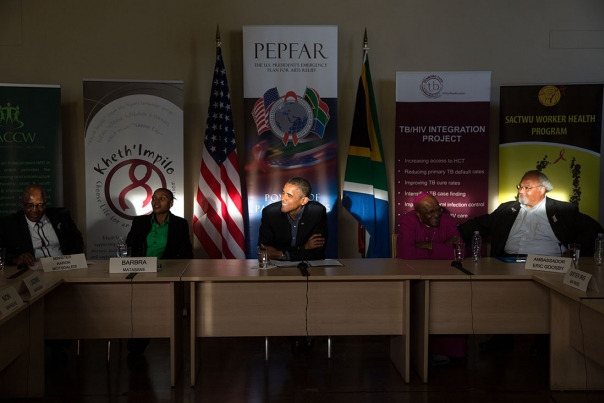 President Obama Roundtable Discussion at the Desmond Tutu HIV Foundation Youth Centre 
