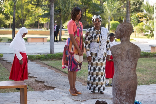 First Lady Michelle Obama and First Lady Salma Kikwete 