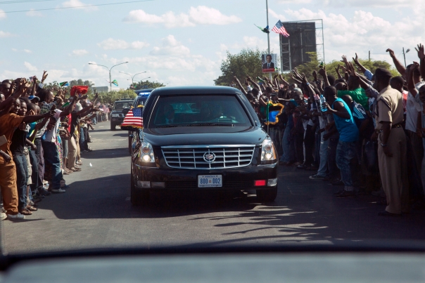 The President's Motorcade Makes its Way to the State House in Dar es Salaam