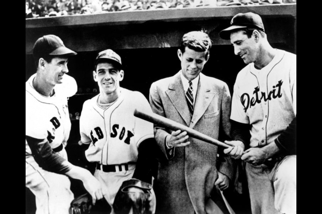 Lot Detail - A JFK Signed Photo with deep ties to Baseball; Kennedy signs  as “a friend of Ted Williams” to the young son of his best friend