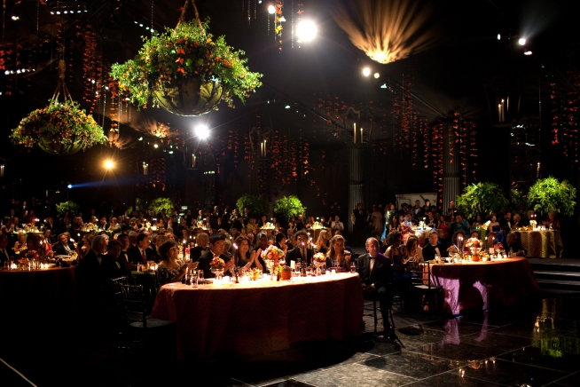 Monarch butterfly decorations are seen in the performance tent for the  State Dinner with U.S. President Barack Obama, First Lady Michelle Obama,  Mexican President Felipe Calderon and his wife Margarita Zavala at