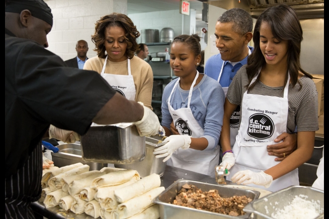 President Obama Checks In On First Lady Michelle Obama And