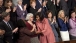 First Lady Michelle Obama greets Darlene Daniels