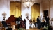 Sarah Vaughn and Dizzy Gillespie entertain for the State Dinner for the Shah of Iran. 11/15/77. 