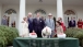 Ronald Reagan during the ceremony to receive the Thanksgiving turkey