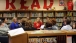 Dr. Jill Biden has a group discussion with teachers and staff members of Joseph Martin Elementary School