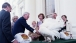 Amy and Rosalynn Carter meeting with Purdue Pete