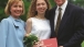 William J. Clinton with Hillary Rodham Clinton and daughter Chelsea at Sidwell Friends School