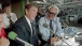 President Reagan in the press box with Harry Caray during a Cubs game