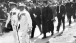 Herbert Hoover walking with Howard University President Mordecai W. Johnson