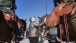 Homeland Security Secretary Napolitano with Mounted Border Patrol