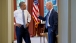 President Obama and Vice President Biden Talk in the Oval Office