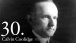30. Calvin Coolidge 