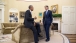 President Barack Obama talks with Treasury Secretary Jack Lew