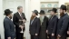 Ronald Reagan receives a Menorah from the Friends of Lubavitch in the Oval Office on December 17, 1979.