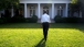 President Barack Obama walks through the Rose Garden 