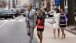 President Barack Obama and First Lady Michelle Obama walk with their daughters Sasha and Malia