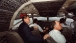 President Ronald Reagan Sitting with the Crew in the Cockpit of Air Force One