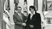 President Nixon and Elvis in the Oval Office 