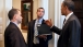 President Obama with Ben Rhodes and Jon Favreau