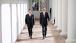 President Obama and President Hu of China Walk Along The Colonnade 