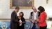 President Barack Obama and First Lady Michelle Obama Talk with Sirdeaner Walker and Kirk Smalley