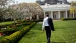 President Obama Walks Through Rose Garden