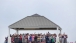 Watching and Waving as the President Arrives in Georgia