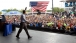 President Barack Obama Waves to the Crowd at the Milwaukee Laborfest