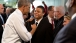 President Obama greets Ramone Davis
