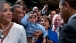 A Young Boy Salutes President Barack Obama