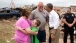 The President Greets A Family In Moore