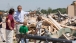 President Obama Talks with a Family in Tornado-Ravaged Vilonia