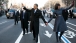 President Obama and First Lady Michelle Obama Wave to the Crowd