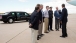 President Obama greets officials at Buckley
