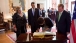 President Obama and First Lady Michelle Obama Sign the Guestbook 