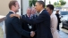 President Obama and First Lady Michelle Obama Greet Henry Healy