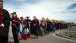 Dr. Jill Biden walks with the procession of graduates of the Navajo Technical College Class of 2013