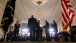 President Obama Shakes Hands with Former Sen. Chuck Hagel 