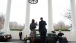 President Obama and Amb Capricia Marshall wave to President Karzai