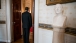 President Barack Obama Waits As He Is Introduced