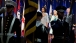 First Lady Michelle Obama And Dr. Jill Biden Stand For The National Anthem